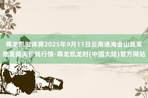尊龙凯时体育2025年9月11日云南通海金山蔬菜批发阛阓价钱行情-尊龙凯龙时(中国大陆)官方网站
