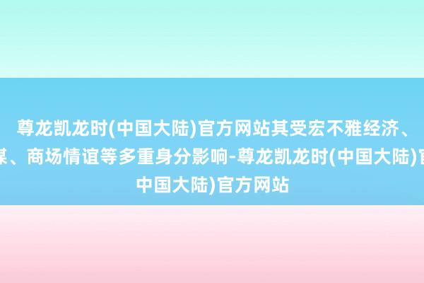 尊龙凯龙时(中国大陆)官方网站其受宏不雅经济、行业计谋、商场情谊等多重身分影响-尊龙凯龙时(中国大陆)官方网站